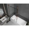 Mexen Next L Bathtub Screen 1-Panel 90 x 150 cm, Black Pattern, Rose Gold - 895-090-000-03-70-60