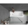 Mexen Next L Bathtub Screen 1-Panel 90 x 150 cm, Black Pattern, Rose Gold - 895-090-000-03-70-60