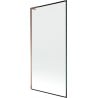 Mexen Next L Bath Screen 1-Panel 90 x 150 cm, Black Frame, Rose Gold - 895-090-000-03-70-60