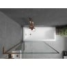 Mexen Next L Bathtub Screen 1-Winged 100 x 150 cm, Black Pattern, Pink Gold - 895-100-000-03-70-60