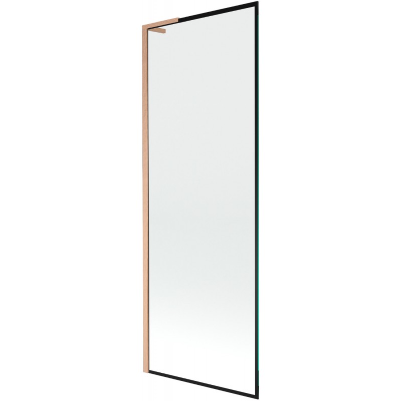 Mexen Next L bathtub screen 1-wing 70 x 150 cm, black pattern, brushed copper - 895-070-000-03-70-65