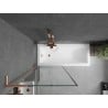 Mexen Next L Bathtub Screen 1-Panel 80 x 150 cm, Black Pattern, Brushed Copper - 895-080-000-03-70-65