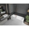 Mexen Next L Bathtub Screen 1-Panel 90 x 150 cm, Black Pattern, Brushed Copper - 895-090-000-03-70-65