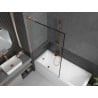 Mexen Next L bath screen 1-wing 100 x 150 cm, black pattern, brushed copper - 895-100-000-03-70-65