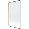 Mexen Next L bath screen 1-wing 100 x 150 cm, black pattern, brushed copper - 895-100-000-03-70-65