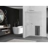 Mexen Kioto+ L Walk-in Shower Wall with Shelf 100 x 200 cm, Transparent, Brushed Nickel - 800-100-123-97-09