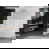 Mexen Kioto L Walk-in Shower Wall 90 x 200 cm, white pattern, rose gold - 800-090-103-60-85
