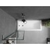 Mexen Next L Bathtub Screen, 1-Panel 50 x 150 cm, Black Pattern, Brushed Gun Gray - 895-050-000-03-70-66