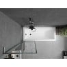 Mexen Next L Bathtub Screen 1-panel 60 x 150 cm, black pattern, brushed gun gray - 895-060-000-03-70-66