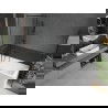 Mexen Next L bath screen 1-wing 70 x 150 cm, black pattern, brushed gun gray - 895-070-000-03-70-66
