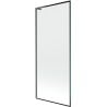 Mexen Next L Bath Screen 1-Panel 80 x 150 cm, Black Frame, Brushed Gun Gray - 895-080-000-03-70-66
