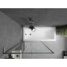 Mexen Next L Bath Screen 1-Panel 90 x 150 cm, Black Pattern, Brushed Gun Gray - 895-090-000-03-70-66