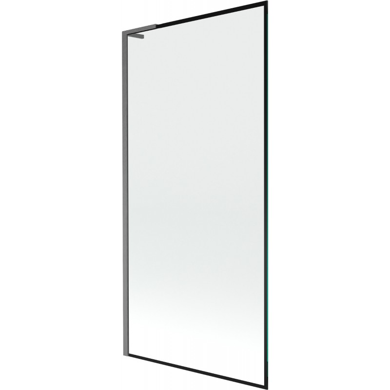 Mexen Next L Bath Screen 1-Panel 90 x 150 cm, Black Pattern, Brushed Gun Gray - 895-090-000-03-70-66