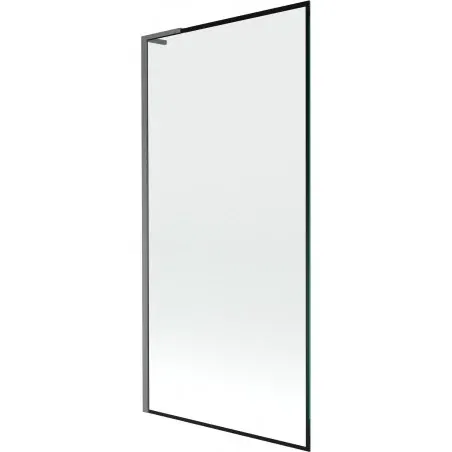 Mexen Next L 1-panel bath screen 90 x 150 cm, black frame, gun gray brushed - 895-090-000-03-70-66