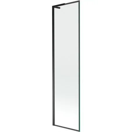 Mexen Next L Bath Screen 1-Panel 50 x 150 cm, Black Frame, Black - 895-050-000-03-70-70