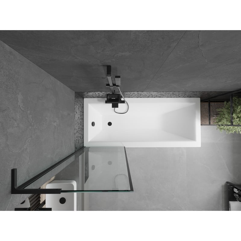 Mexen Next L Shower Screen 1-winged 60 x 150 cm, black frame, black - 895-060-000-03-70-70