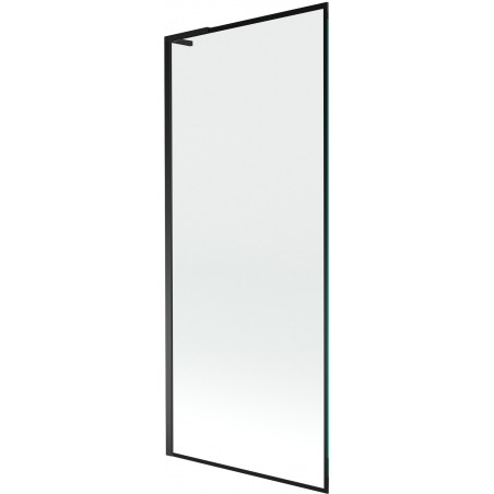 Mexen Next L Bath Screen 1-Panel 80 x 150 cm, Black Frame, Black - 895-080-000-03-70-70