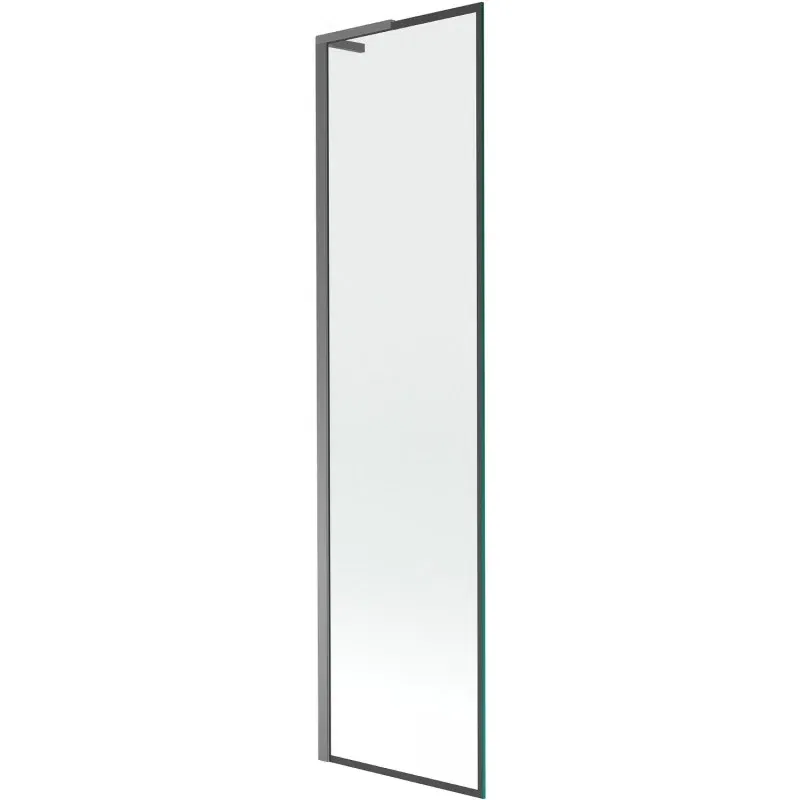 Mexen Next L bath screen 1-winged 50 x 150 cm, black frame, gun metal - 895-050-000-03-70-95