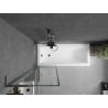Mexen Next L bath screen 1-wing 60 x 150 cm, black pattern, gun metal - 895-060-000-03-70-95