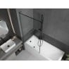 Mexen Next L bathtub screen single-wing 90 x 150 cm, black pattern, gun metal - 895-090-000-03-70-95