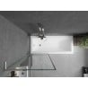 Mexen Next L Bathtub Screen 1-Panel 70 x 150 cm, Black Pattern, Brushed Nickel - 895-070-000-03-70-97