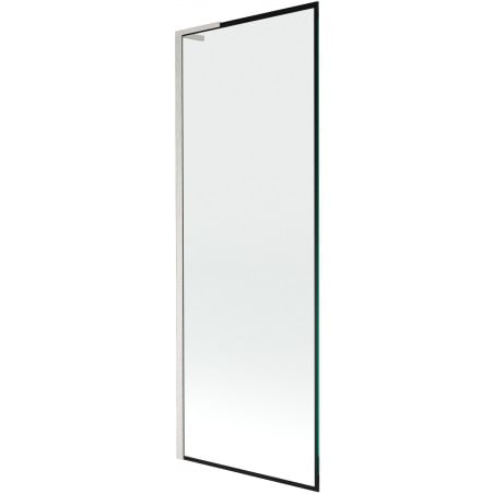 Mexen Next L Bathtub Screen 1-Panel 70 x 150 cm, Black Pattern, Brushed Nickel - 895-070-000-03-70-97
