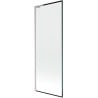 Mexen Next L Bathtub Screen 1-Panel 70 x 150 cm, Black Pattern, Brushed Nickel - 895-070-000-03-70-97