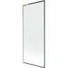 Mexen Next L bathtub screen 1-wing 80 x 150 cm, black pattern, brushed nickel - 895-080-000-03-70-97
