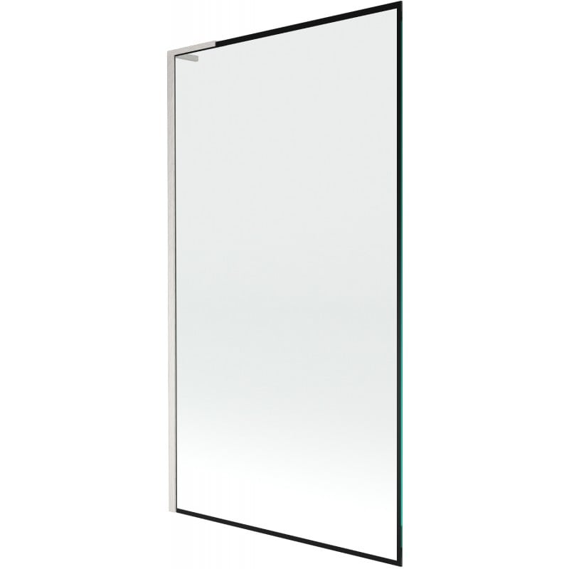 Mexen Next L bath screen 1-wing 100 x 150 cm, black frame, brushed nickel - 895-100-000-03-70-97