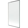 Mexen Next L Bathtub Screen 1-Panel 100 x 150 cm, Black Pattern, Brushed Nickel - 895-100-000-03-70-97