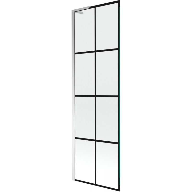 Mexen Next L bathtub screen 1-wing 60 x 150 cm, black pattern, chrome - 895-060-000-03-77-01