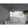 Mexen Next L Bathtub Screen 1-Panel 80 x 150 cm, Black Pattern, Chrome - 895-080-000-03-77-01