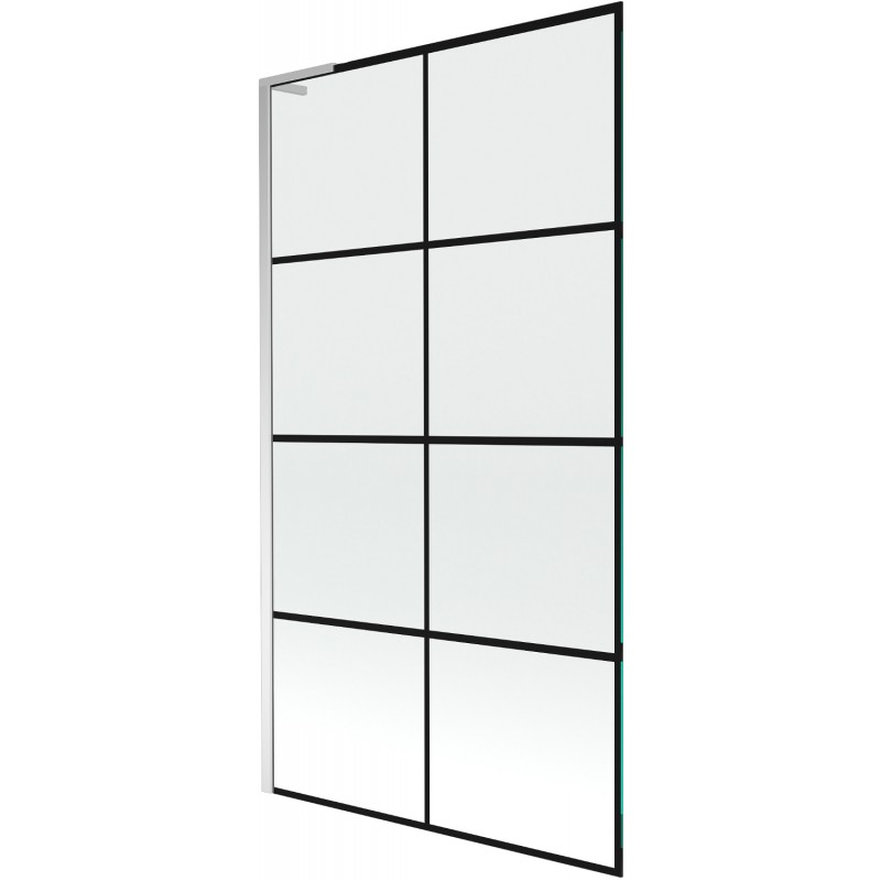 Mexen Next L bathtub screen 1-wing 100 x 150 cm, black pattern, chrome - 895-100-000-03-77-01