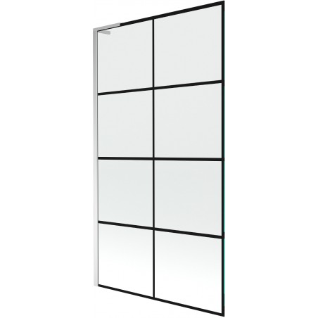 Mexen Next L bathtub screen 1-wing 100 x 150 cm, black pattern, chrome - 895-100-000-03-77-01
