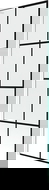 Mexen Next L bathtub screen, 1-wing, 60 x 150 cm, black pattern, white - 895-060-000-03-77-20