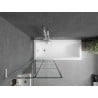 Mexen Next L bathtub screen, 1-winged 70 x 150 cm, black pattern, white - 895-070-000-03-77-20