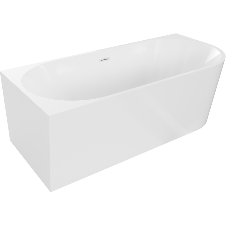 Mexen Mia freestanding corner bathtub left 150 x 75 cm, white, overflow white - 52691507500L-20