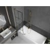 Mexen Next L 1-wing Bathtub Screen 50 x 150 cm, black pattern, gold - 895-050-000-03-77-50
