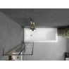 Mexen Next L 1-wing Bathtub Screen 50 x 150 cm, black pattern, gold - 895-050-000-03-77-50