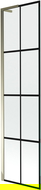 Mexen Next L 1-wing Bathtub Screen 50 x 150 cm, black pattern, gold - 895-050-000-03-77-50