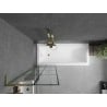 Mexen Next L Bathtub Screen 1-Panel 60 x 150 cm, Black Pattern, Gold - 895-060-000-03-77-50