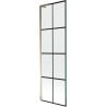 Mexen Next L 1-wing bath screen 60 x 150 cm, black grid, gold - 895-060-000-03-77-50
