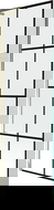 Mexen Next L Bathtub Screen 1-Panel 60 x 150 cm, Black Pattern, Gold - 895-060-000-03-77-50