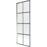 Mexen Next L Shower Screen 1-Wing 70 x 150 cm, Black Grid, Gold - 895-070-000-03-77-50
