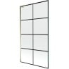 Mexen Next L 1-Panel Bath Screen 100 x 150 cm, Black Grid, Gold - 895-100-000-03-77-50