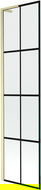 Mexen Next L bathtub screen 1-wing 50 x 150 cm, black pattern, brushed gold - 895-050-000-03-77-55