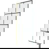 Mexen Next L bathtub screen 1-wing 80 x 150 cm, black pattern, brushed gold - 895-080-000-03-77-55