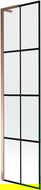 Mexen Next L Bathtub Screen 1-panel 50 x 150 cm, Black Pattern, Rose Gold - 895-050-000-03-77-60