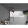 Mexen Next L Bathtub Screen 1-panel 50 x 150 cm, Black Pattern, Rose Gold - 895-050-000-03-77-60