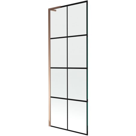 Mexen Next L Bathtub Screen 1-Panel 70 x 150 cm, Black Pattern, Rose Gold - 895-070-000-03-77-60